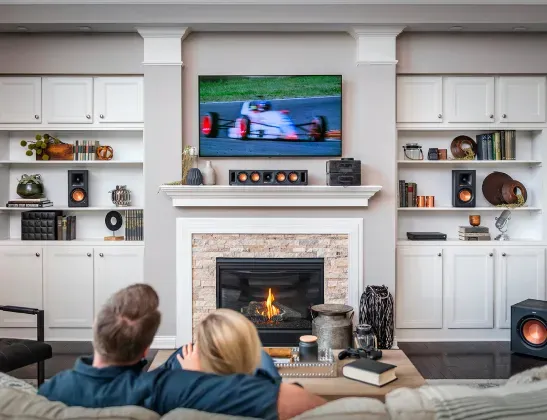 soundbar under tv in living room